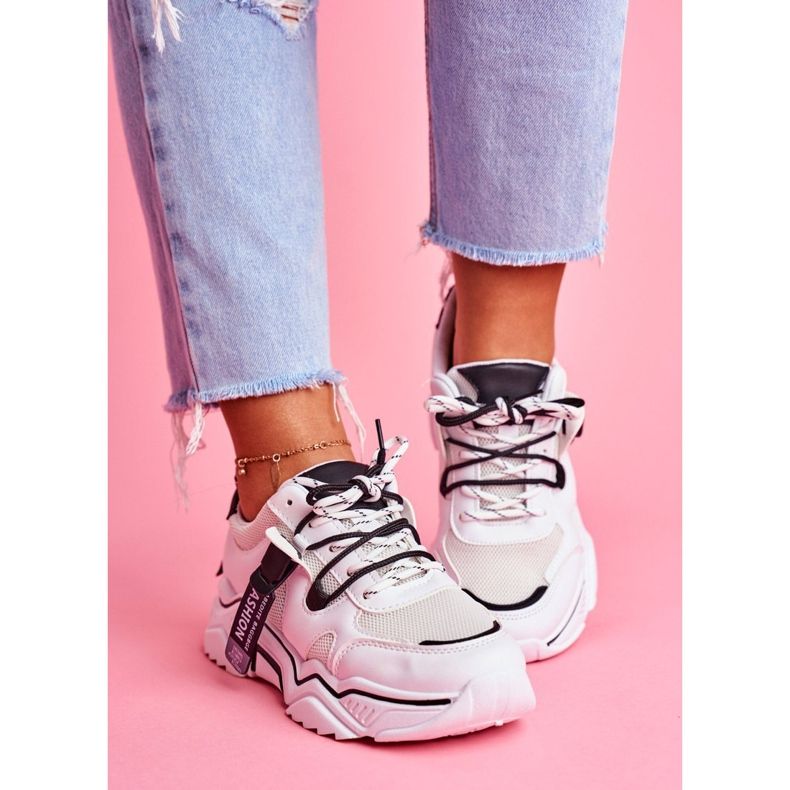 BUGO Naisten urheilukengät Valkoinen Elenis musta 1