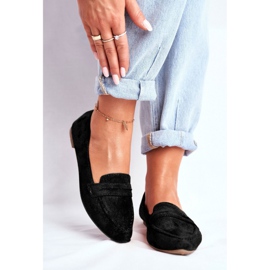 BUGO Naisten Mokkasiinit Mokkanahka CH-1M6 Musta Laveria 1