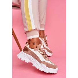 SEA Naisten urheilukengät beige ja valkoinen Palmas ruskea 2