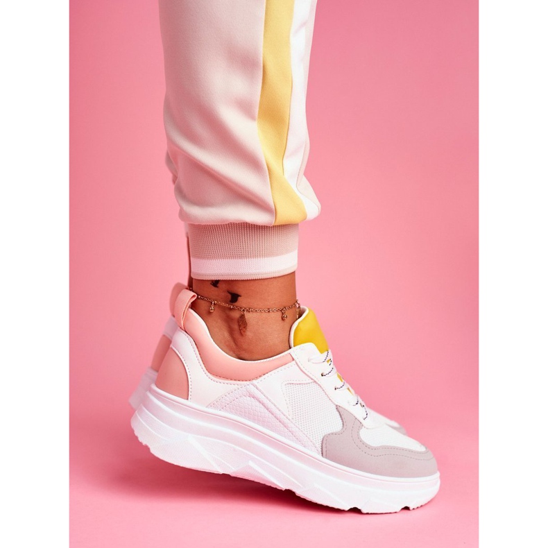 BUGO Naisten urheilukengät vaaleanpunainen ja valkoinen Fresno 2