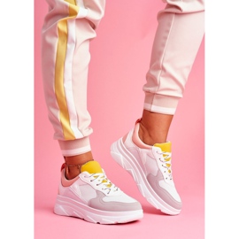 BUGO Naisten urheilukengät vaaleanpunainen ja valkoinen Fresno 1