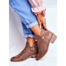 Naisten saappaat Matalakorkoiset Kevät Ruskea Elizabeth 2