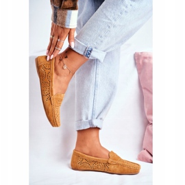 S.Barski Naisten Loaferit, joissa on harjattua nahkaa Camel Salem ruskea 2