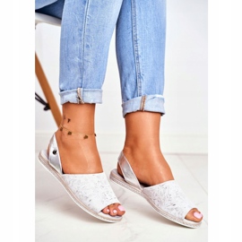 Naisten sandaalit Flat Sergio Leone Silver SK030 harmaa 1