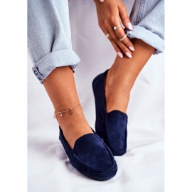 Naisten Loaferit Navy Blue Suede Morreno sininen 1