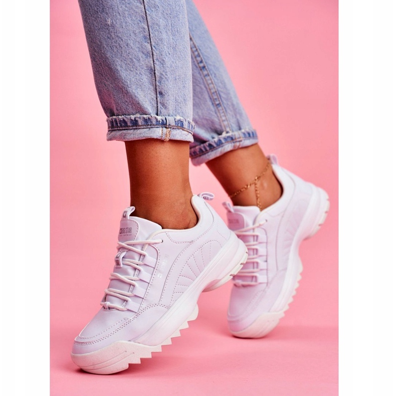 Naisten urheilukengät Big Star White FF274681 valkoinen 1