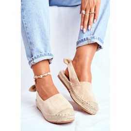 FRJ Naisten espadrillit Suede Beige Contour 1