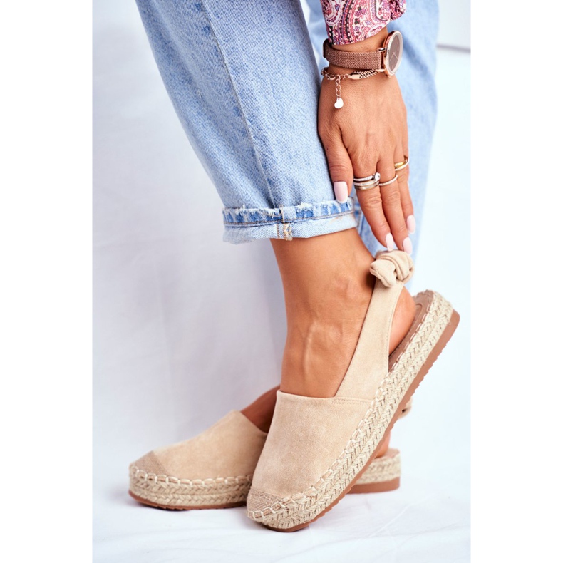 FRJ Naisten espadrillit Suede Beige Contour 2