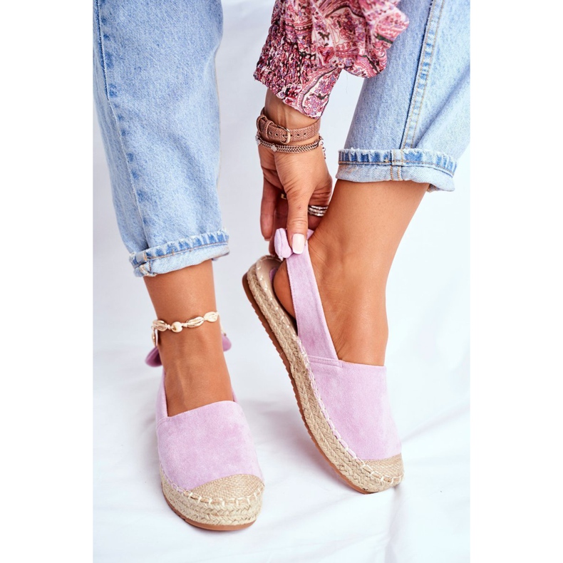 FRJ Naisten espadrillit Suede Violet Contour violetti 1