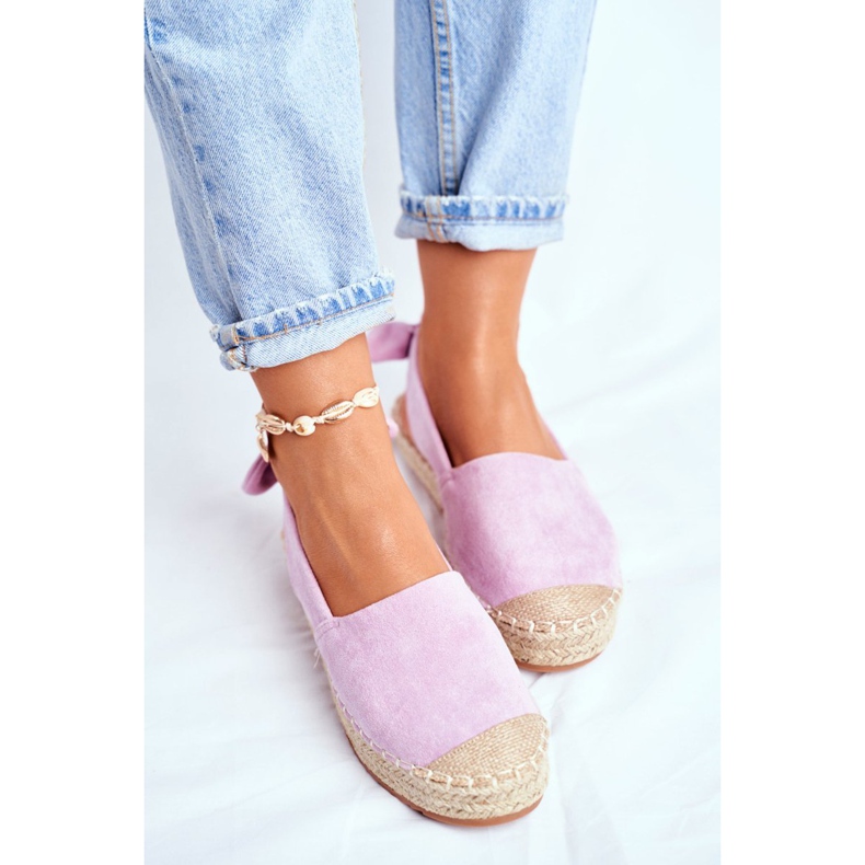 FRJ Naisten espadrillit Suede Violet Contour violetti 2