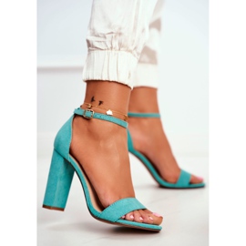 ADY Naisten sandaalit kantapäässä Suede Green Anastasie vihreä 2