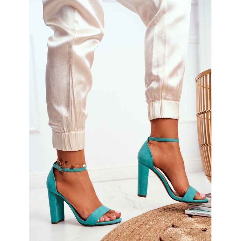 ADY Naisten sandaalit kantapäässä Suede Green Anastasie vihreä 1