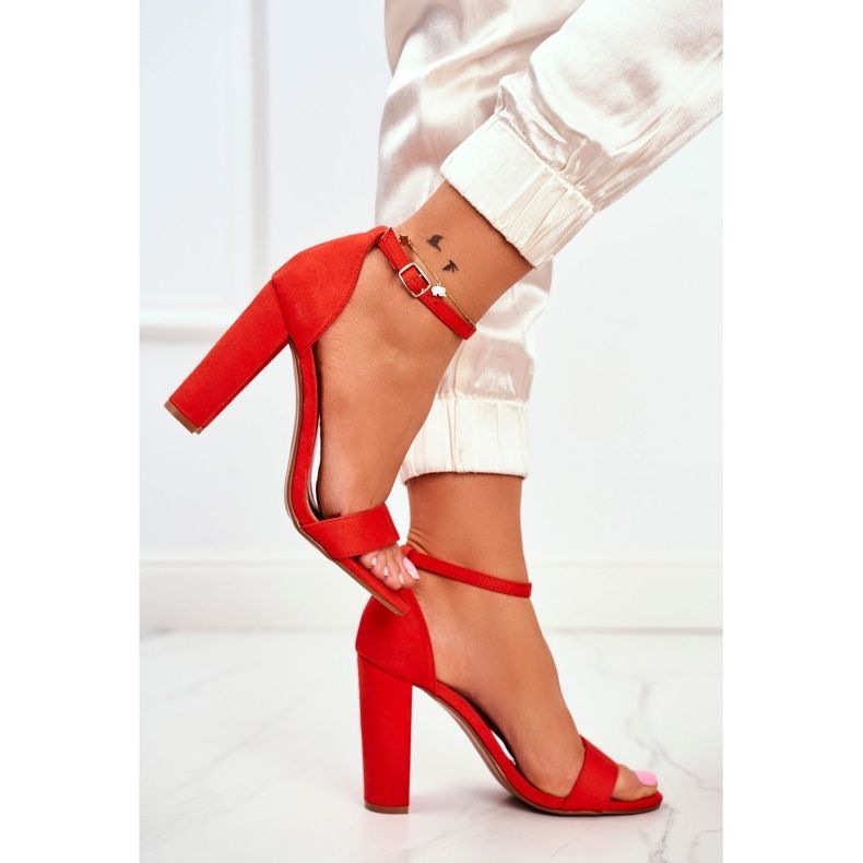 FW1 Naisten sandaalit kantapäässä Suede Orange Anastasie oranssi 1