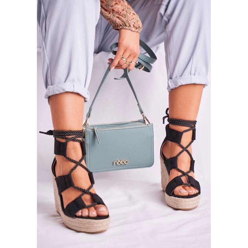 Bellucci Naisten Sandaalit On Wedge Espadrilles musta Beautiful One 1