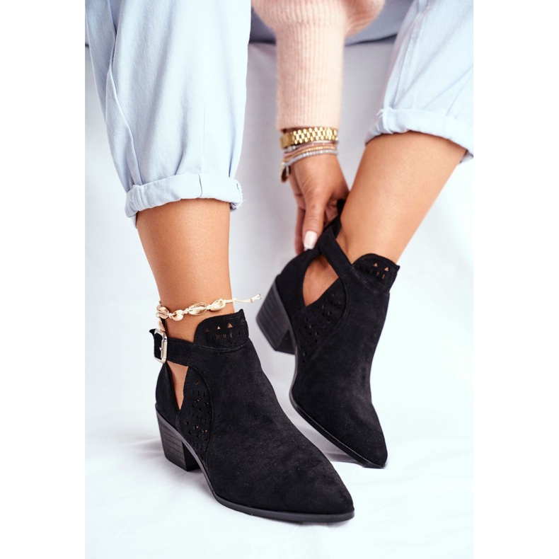 Bellucci Naisten kevätsaappaat, joissa on leikattu musta Rita 1