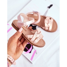 FRROCK Lasten sandaalit tarranauhalla tytöille Pink Lilo vaaleanpunainen 2