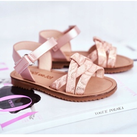 FRROCK Lasten sandaalit tarranauhalla tytöille Pink Lilo vaaleanpunainen 3