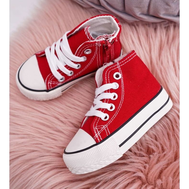 FRROCK Lasten klassiset korkeat lenkkarit vetoketjulla Punainen Filemon 1