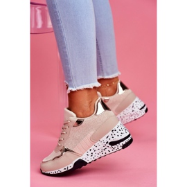 Naisten urheilukengät Piilotettu kiila Beige Mollen 1