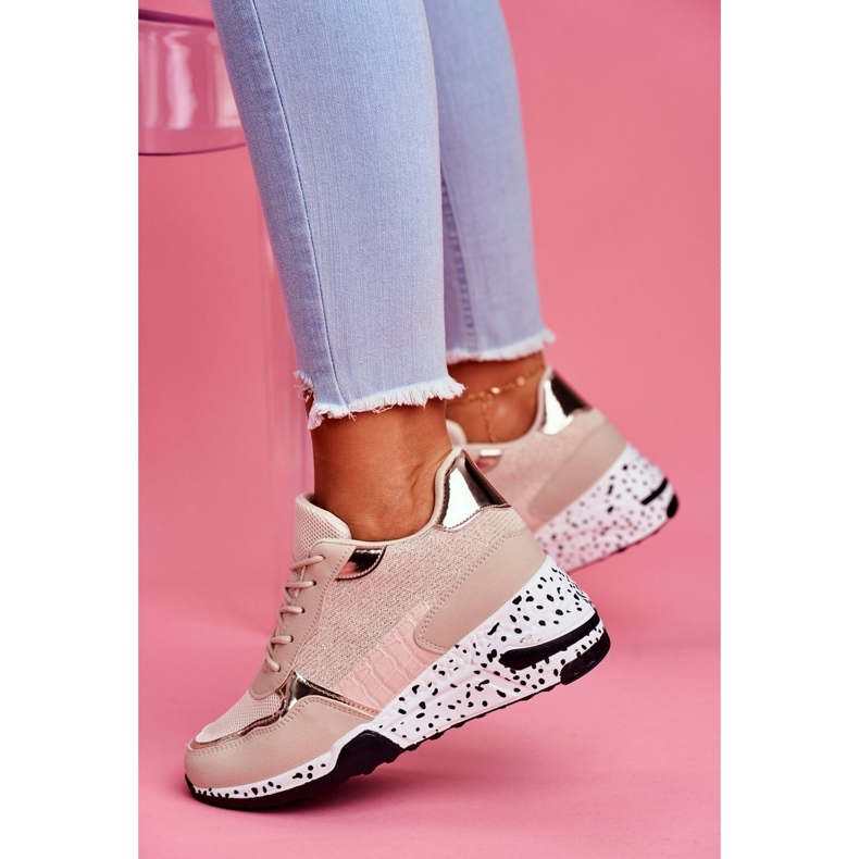 Naisten urheilukengät Piilotettu kiila Beige Mollen 1