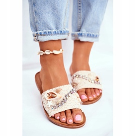 HAN Naisten beige tossut kuorineen Espanja 2