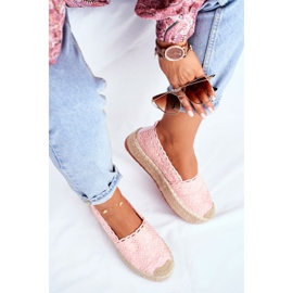 ADY Naisten Espadrilles Lace Pink Desante Platform vaaleanpunainen 1