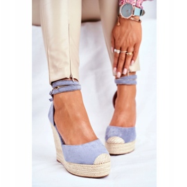 FB2 Naisten sandaalit pellavakiilalla Sininen Canterola 1