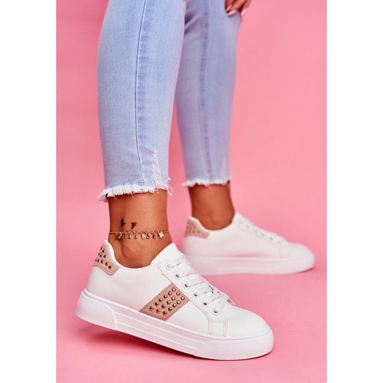 ADY Urheilulliset naisten valkoiset ja beigenväriset kengät valkoinen 2