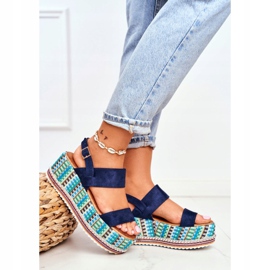 FW1 Naisten sandaalit On Wedge Espadrilles, tummansininen Sandy 2