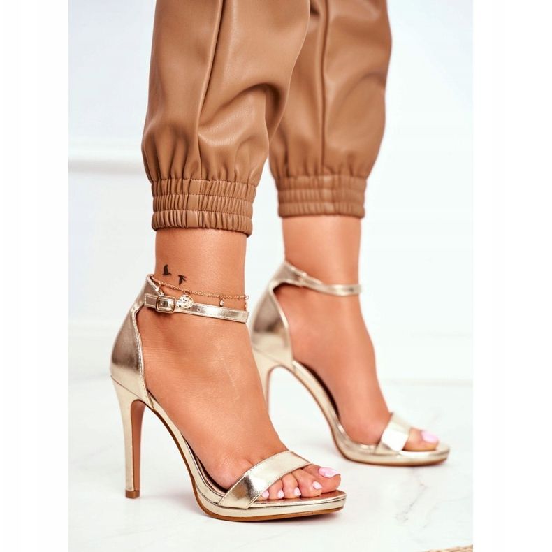 ADY Naisten sandaalit korkokenkällä Golden Frenzy kultainen 1