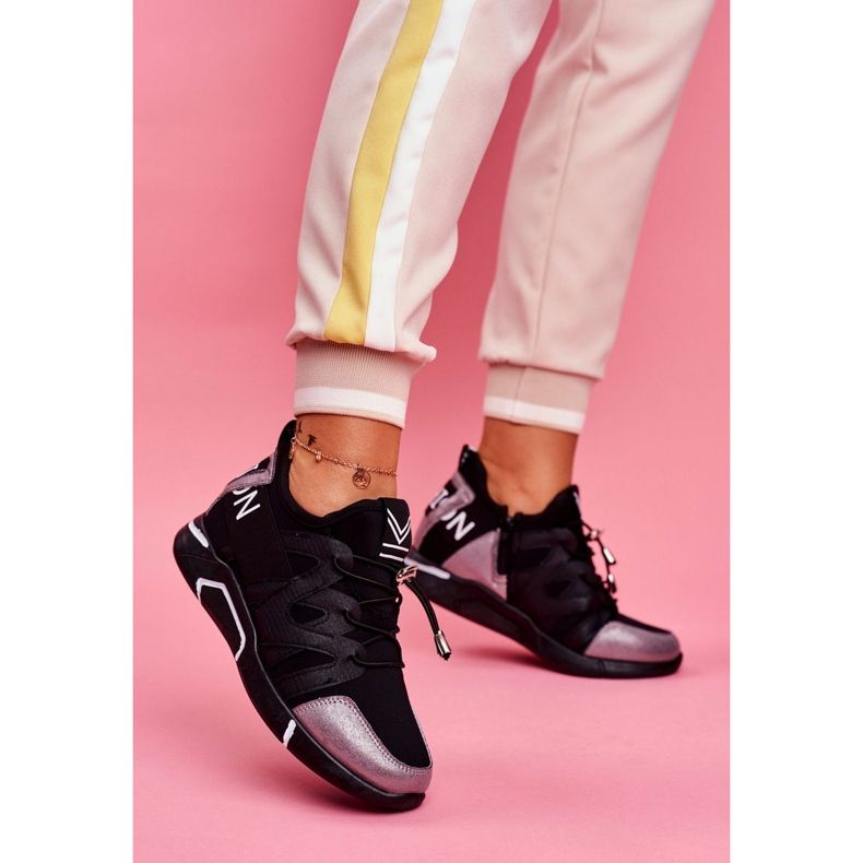 SEA Naisten urheilukengät, joissa vetoketju ja hihansuut, musta harmaa Terfin 1