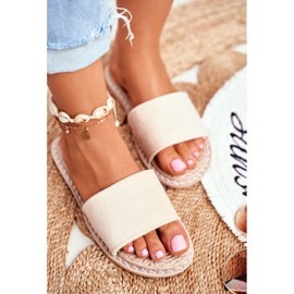 FRJ Naisten klassiset tossut Mokkanahka Beige Look At Me 1