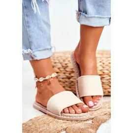 FRJ Naisten klassiset tossut Mokkanahka Beige Look At Me 2