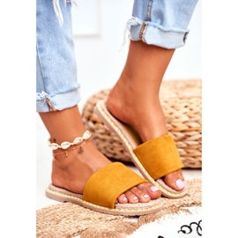 FRJ Naisten klassiset mokkanahkatossut keltaiset katsovat minua keltainen 2