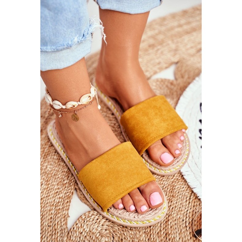 FRJ Naisten klassiset mokkanahkatossut keltaiset katsovat minua keltainen 1