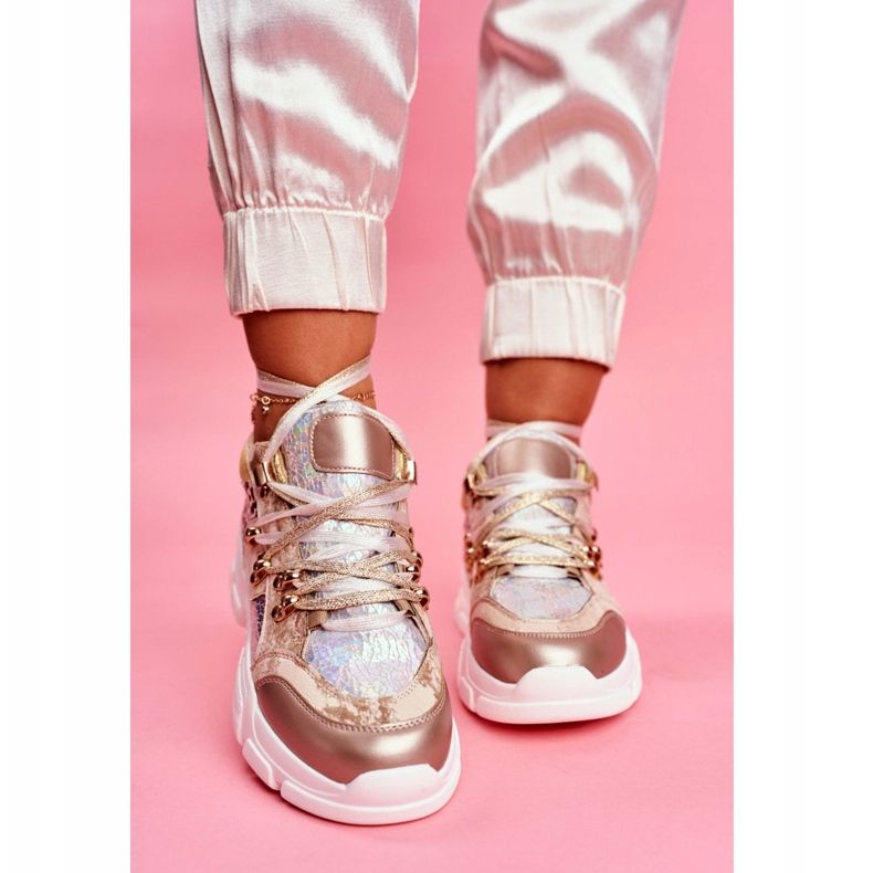 Moow Urheilu Naisten kengät Lenkkarit Totally Crazy beige hopea monivärinen 2