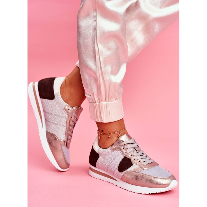 Moow Naisten Urheilukengät Glitter Hopea Erittäin mukava beige monivärinen keltainen 2