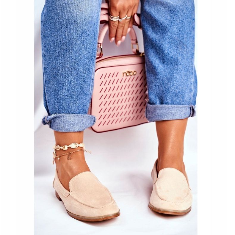 PS1 Naisten Brogues Slip On Suede Beige Twinky 1