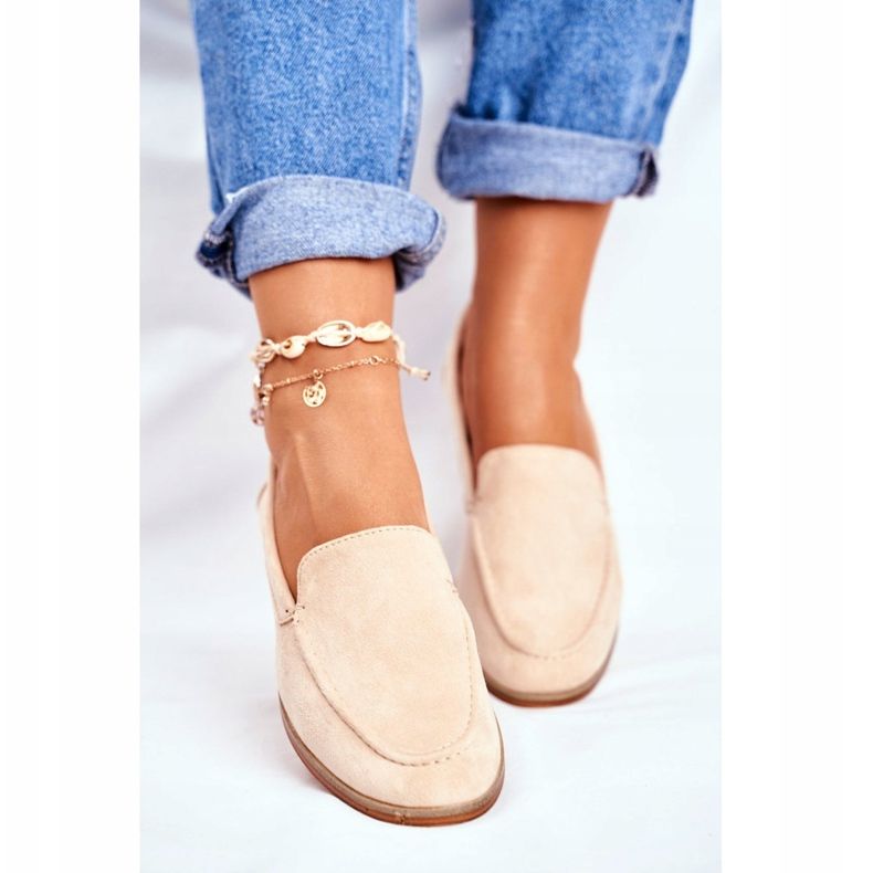 PS1 Naisten Brogues Slip On Suede Beige Twinky 2