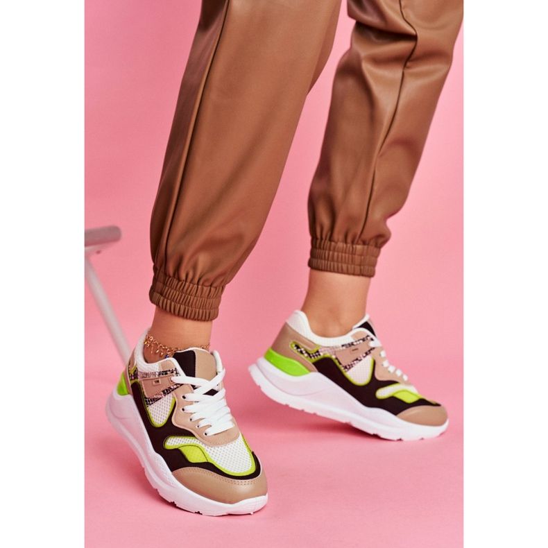 PS1 Naisten urheilukengät Tennarit White Freak valkoinen ruskea monivärinen 2