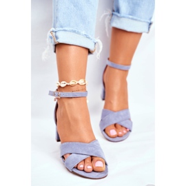 SEA Mokkanahkaiset sandaalit baarissa Blue Nela sininen 1