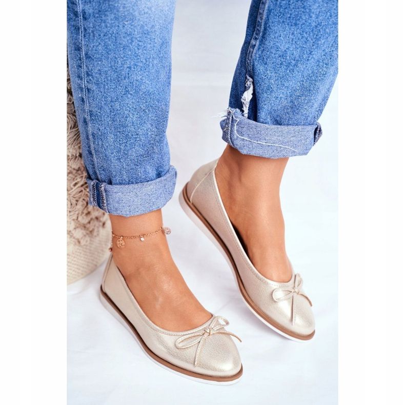 Naisten ballerinat Sergio Leone Gold BL612 kultainen 2