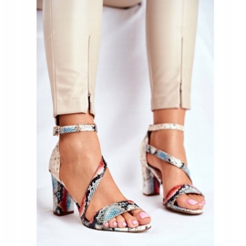 Naisten sandaalit korkokenkiä Sergio Leone Red Snake SK870 punainen monivärinen 1