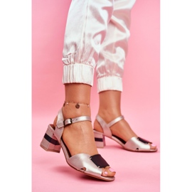 Naisten sandaalit Maciejka Leather Golden 04120-25 / 00-5 musta keltainen 2