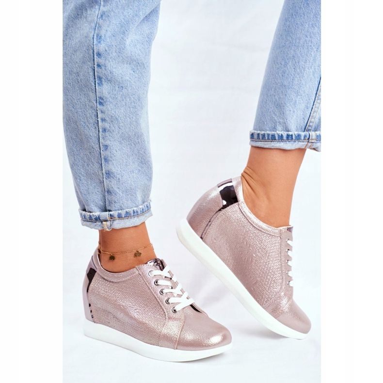 Naisten lenkkarit Sergio Leone Beige Sparkle SP235 2