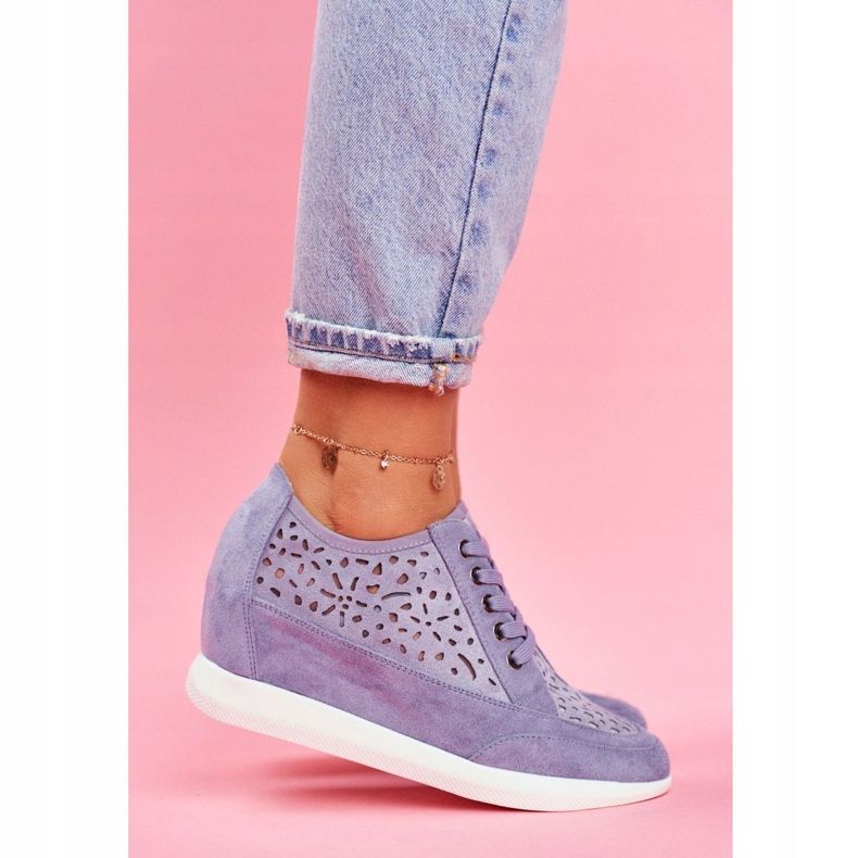 Naisten lenkkarit Sergio Leone Openwork Blue PB122 sininen 1