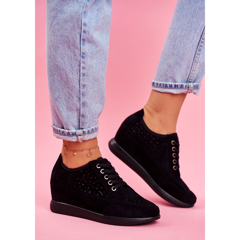 Naisten Lenkkarit Sergio Leone Openwork Musta PB122 2