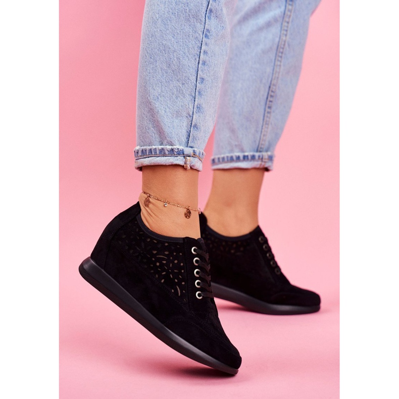 Naisten Lenkkarit Sergio Leone Openwork Musta PB122 1