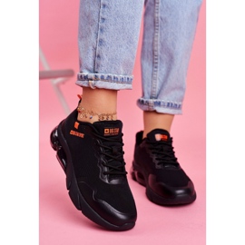 Naisten urheilukengät Big Star Black FF274946 musta oranssi 1