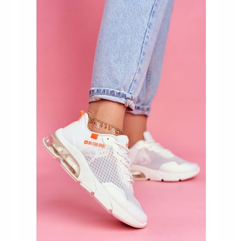 Naisten urheilukengät Big Star White FF274945 valkoinen 1